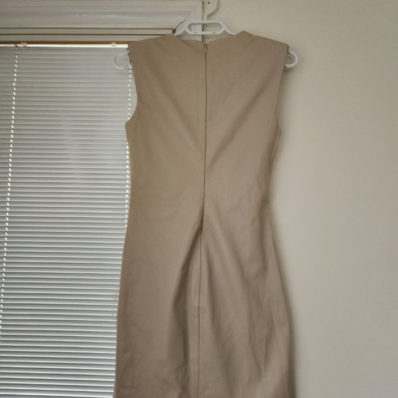 Liv Twist-Front Faux Leather Sleeveless Dress - Picture 3 of 3